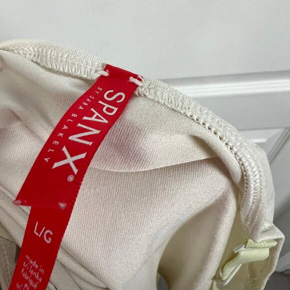 Spanx Cream Ivory Neutral Spaghetti Strap Tank Top Women's Size Large Shapewear - Picture 4 of 5